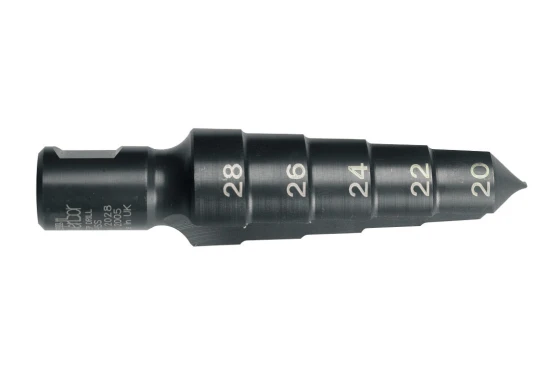 Powerbor stegborr 10-18 mm, 10-12-14-16-18 mm, materialtjocklek 12 mm