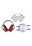 Säkerhetssats (hörselskydd/glasögon/mask)