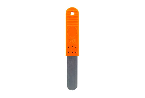 Sökblad 0,70 mm med plasthandtag (orange)