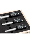 BOWERS SXTD5U-BT digitalt 3-punkts mikrometerkit 20-50 mm med 3 digitala enheter och kontrollringar