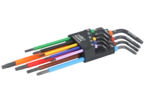 Stiftnøglesæt lange farvekodede TX8-TX40, 9stk