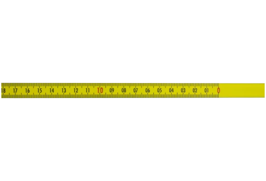 Selvklæbn. båndmål stål 3mtr×13mm H-V grad. gul