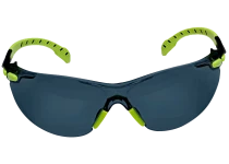 Besk.brille Solus 1000, grøn/sort stel, grå glas