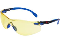 Solus besk.brille, blåt/sort stel, gul glas
