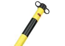 JSP afspærringsstolpe 1,25m gul/sort u/fod