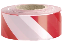 Afspærringsbånd HDPE plast rød/hvid 7cm×500m
