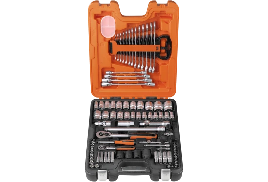 Kombi hylsnyckelsats och nycklar1/4"+1/2" fäste S87+7 4-13 mm och 10-34 mm