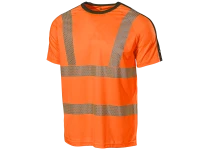T-Shirt 6120P Orange/Svart Stl. XS