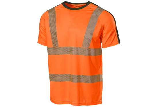 T-shirt 6120P Orange/Svart Storl. 2XL