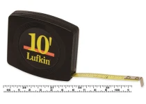 Lufkin 3m x 1/4(6mm) Pee Wee fickmåttband, svart fodral