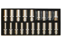 BATO Lång hylssats 1/2" 6kt. 10-24mm. Tändstiftshylsor 14-16-18-21mm. EVA 1/3.